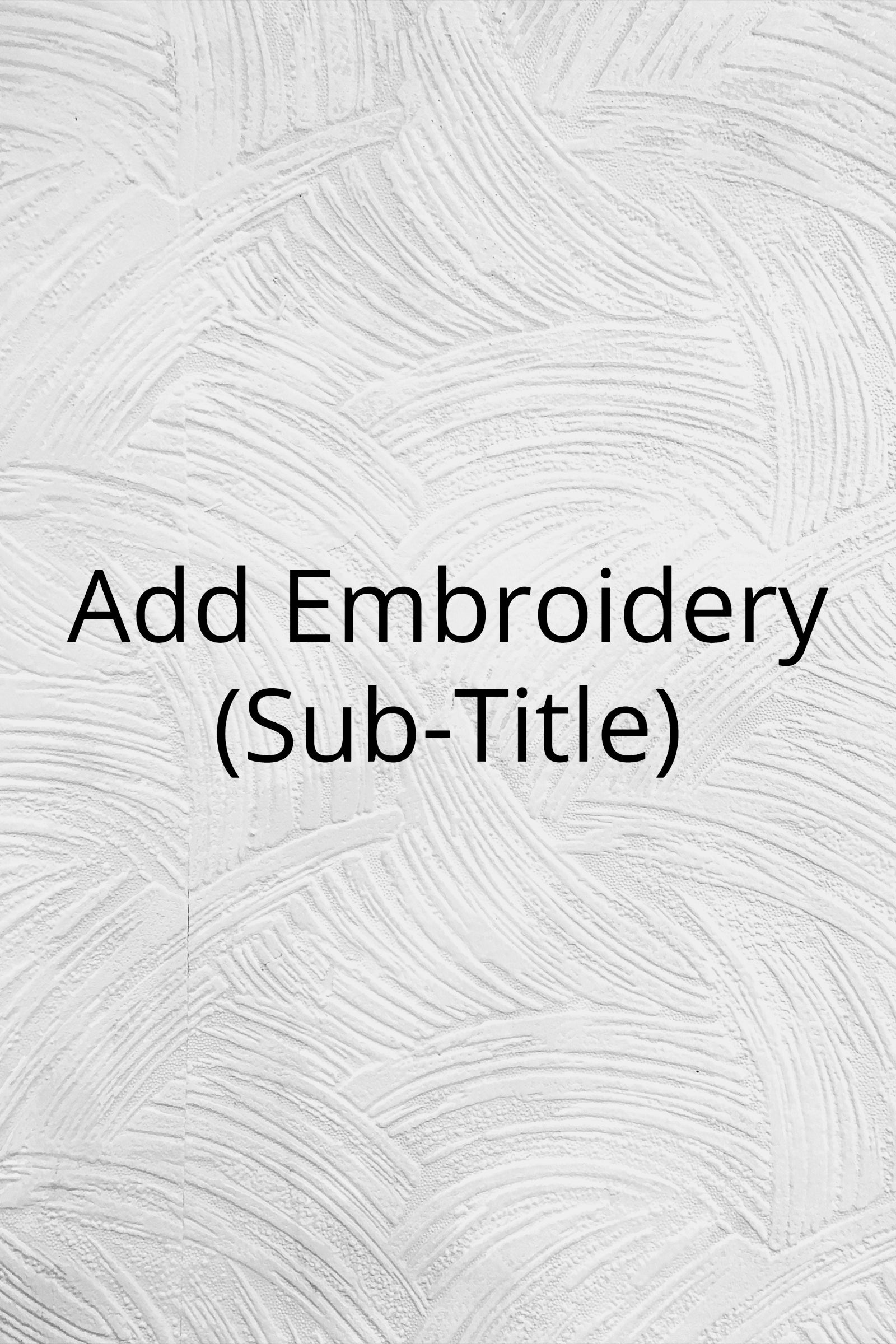 Add Embroidery (Sub-Title) Checkbox - Frubs
